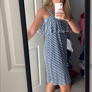 navy and white striped summer dress!
